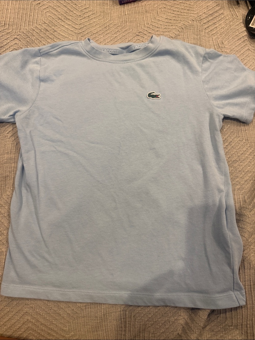 Lacoste Light Blue Kids Crewneck Tee size 12
